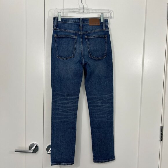 Madewell Size 23 Blue Mid Rise Classic Straight Leg Ankle Cropped Jeans - Picture 9 of 14